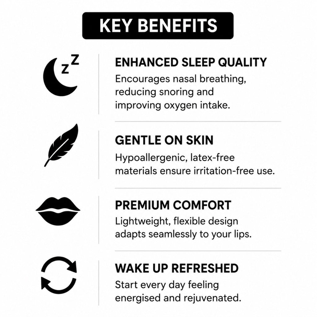 Mouth Tape for Sleeping – Sleep Tape Strips for Better Sleep & Nose Breathing, Gentle Skin Friendly Adhesive, Latex Free & BPA Free (30 Count)
